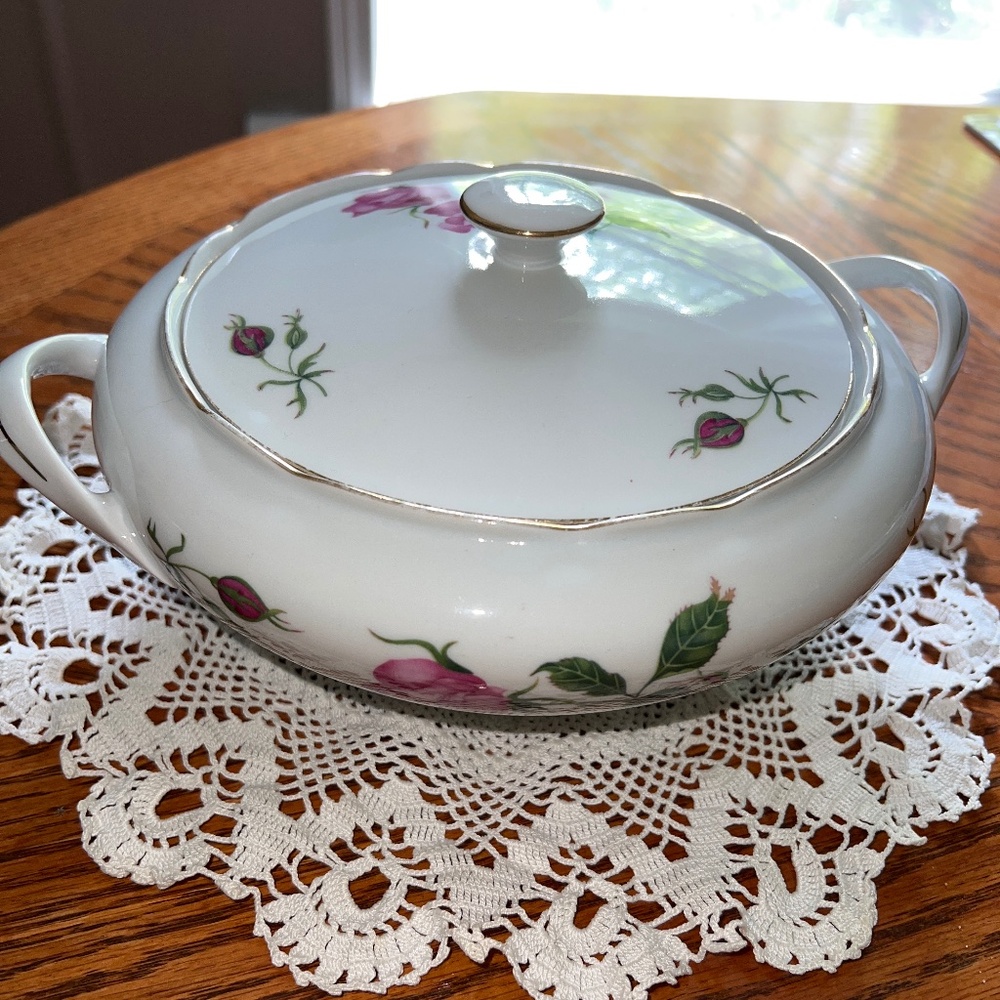 Fine Bohemian China Casserole Dish made in Czechoslovakia